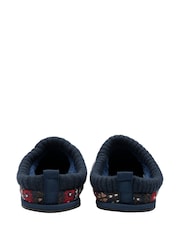 Dunlop Red Mens Fairisle Pattern Warm Lined Slipper Mules - Image 3 of 4