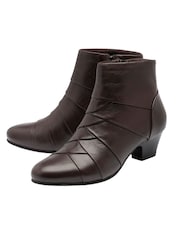 Lotus Brown Leather Ankle Boots - Image 2 of 4