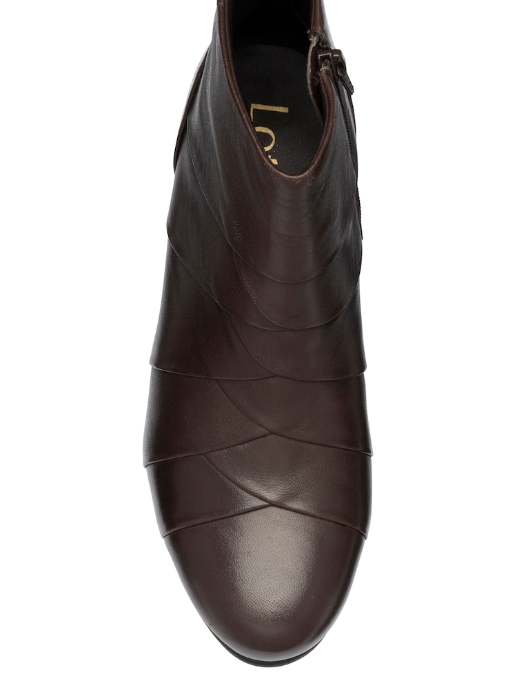 Lotus Brown Leather Ankle Boots - Image 4 of 4 Lotus Brown Leather Ankle Boots - Image 4 of 4