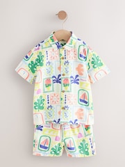 Holiday AOP Short Sleeves Printed Shirt and Shorts Set (3mths-7yrs) - Image 4 of 8