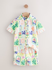 Holiday AOP Short Sleeves Printed Shirt and Shorts Set (3mths-7yrs) - Image 5 of 8