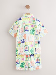 Holiday AOP Short Sleeves Printed Shirt and Shorts Set (3mths-7yrs) - Image 6 of 8