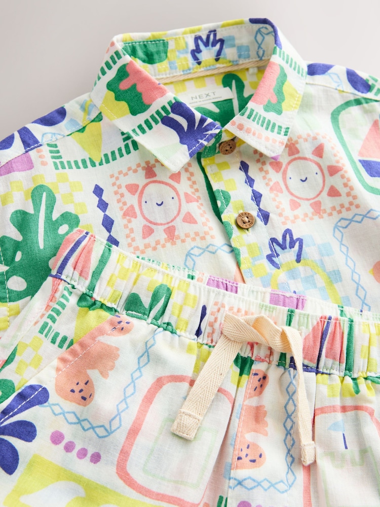 Holiday AOP Short Sleeves Printed Shirt and Shorts Set (3mths-7yrs) - Image 8 of 8