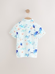 Blue Whale Print Short Sleeves All Over Print Textured Shirt (3mths-7yrs) - Image 6 of 8