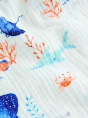 Blue Whale Print Short Sleeves All Over Print Textured Shirt (3mths-7yrs) - Image 8 of 8