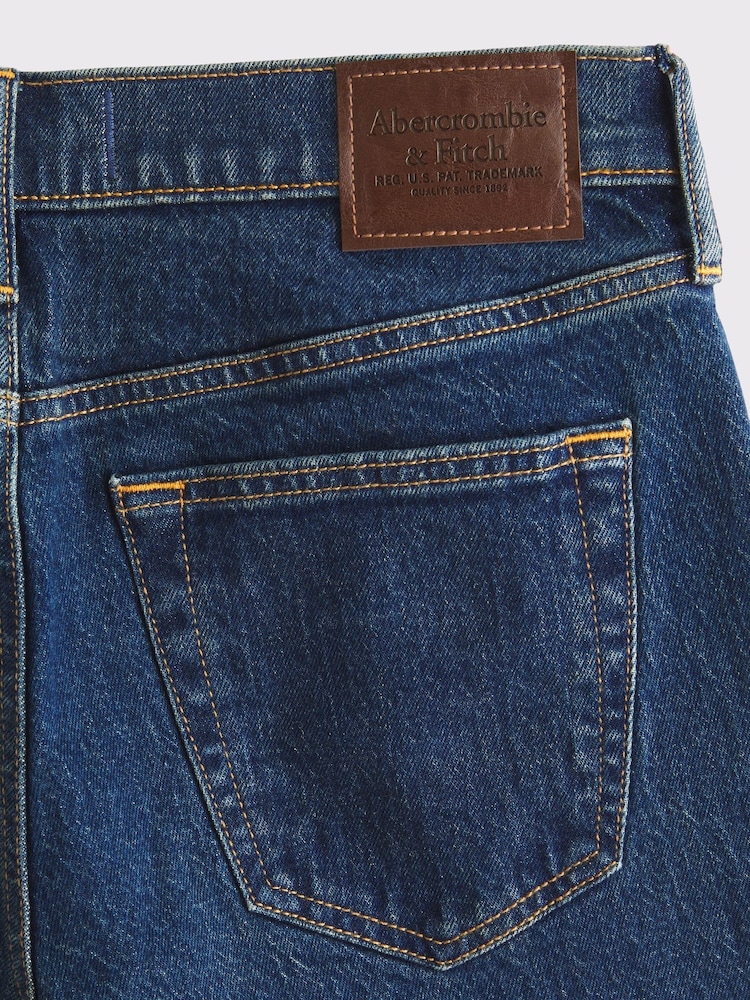 Abercrombie & Fitch Blue 90s Straight Leg Rinse Denim Jeans - Image 6 of 6 Abercrombie & Fitch Blue 90s Straight Leg Rinse Denim Jeans - Image 6 of 6