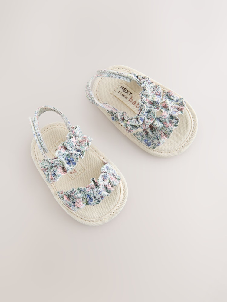 Multi Floral Baby Sandals (0-24mths) - Image 3 of 7