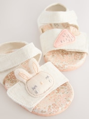 Neutral Applique Bunny Baby Sandals (0-24mths) - Image 4 of 5