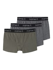 Name It Grey Boxers 3 pack - Image 1 of 4