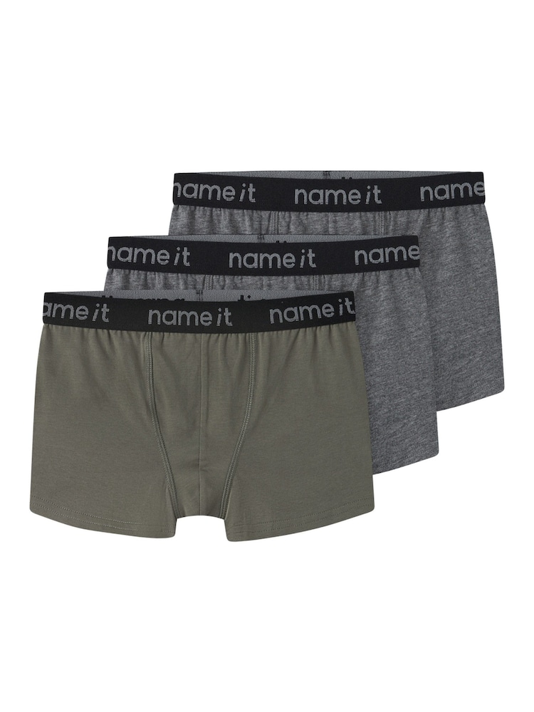 Name It Grey Boxers 3 pack - Image 1 of 4