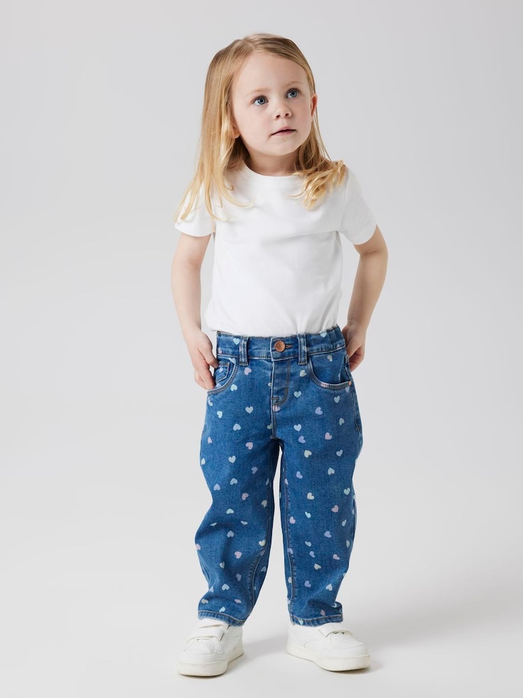 Name It Heart Printed Mom Jeans - Imagen 1 de 3 Name It Heart Printed Mom Jeans - Imagen 1 de 3