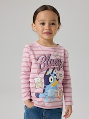 Name It Pink Bluey Long Sleeve Striped T-Shirt - Image 1 of 3