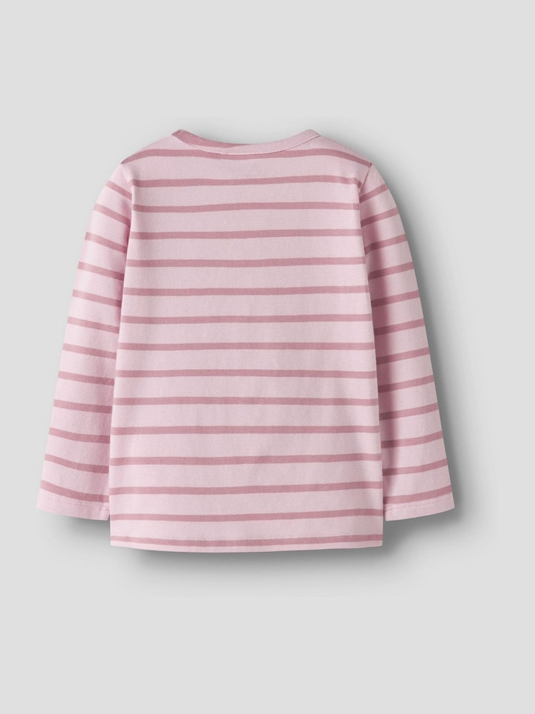 Name It Pink Bluey Long Sleeve Striped T-Shirt - Image 3 of 3 Name It Pink Bluey Long Sleeve Striped T-Shirt - Image 3 of 3