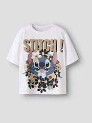 Name It White Stitch Glitter Boxy Short Sleeve T-Shirt - Image 3 of 3