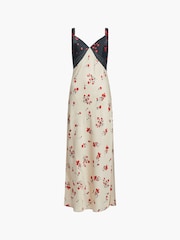 French Connection Cream Floramour Ennis Satin Dress - Image 4 of 4