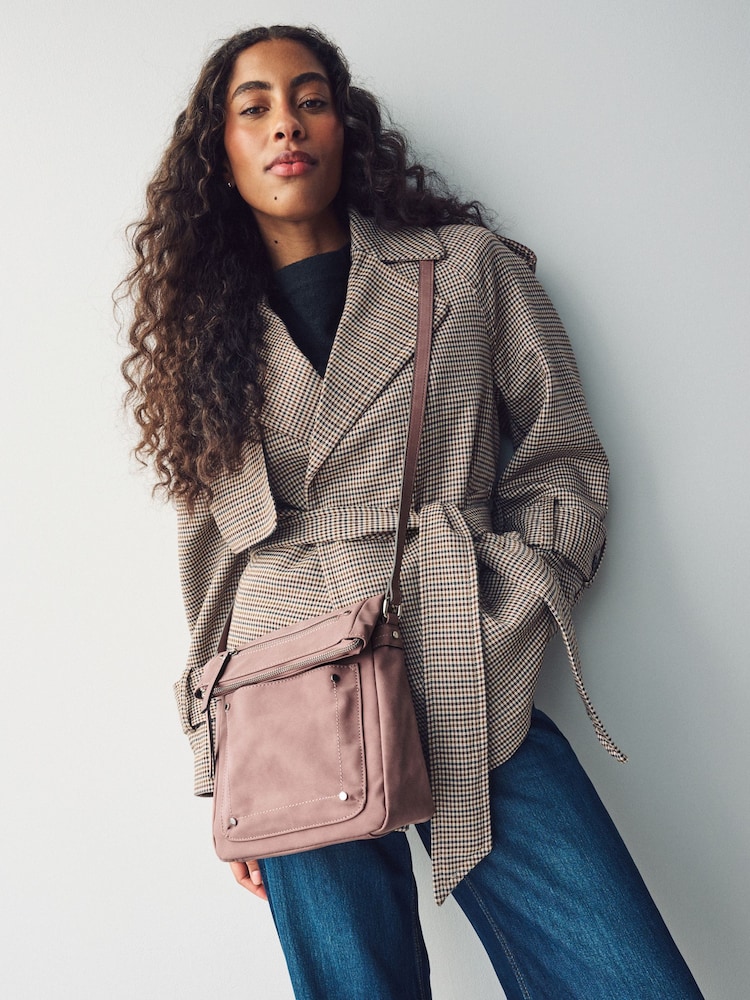 Pink Washed Messenger Bag - Image 1 of 8