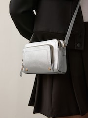 Metallic Double Zip Cross Body Bag - Image 2 of 8
