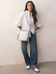 Pale Pink Crinkle Cross-Body Bag - Image 2 of 9