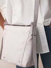 Pale Pink Crinkle Cross-Body Bag - Image 3 of 9