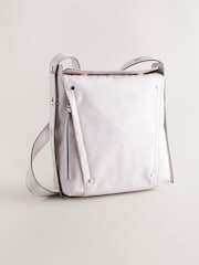 Pale Pink Crinkle Cross-Body Bag - Image 6 of 9