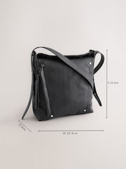 Black Crinkle Cross-Body Bag - Image 4 of 9