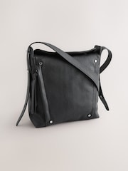 Black Crinkle Cross-Body Bag - Image 5 of 9