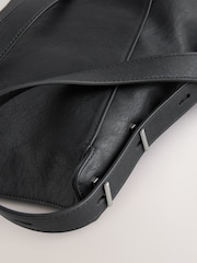 Black Crinkle Cross-Body Bag - Image 8 of 9