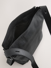 Black Crinkle Cross-Body Bag - Image 9 of 9