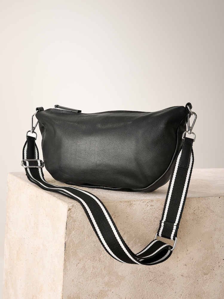 Black Leather Sling Bag - Image 5 of 9