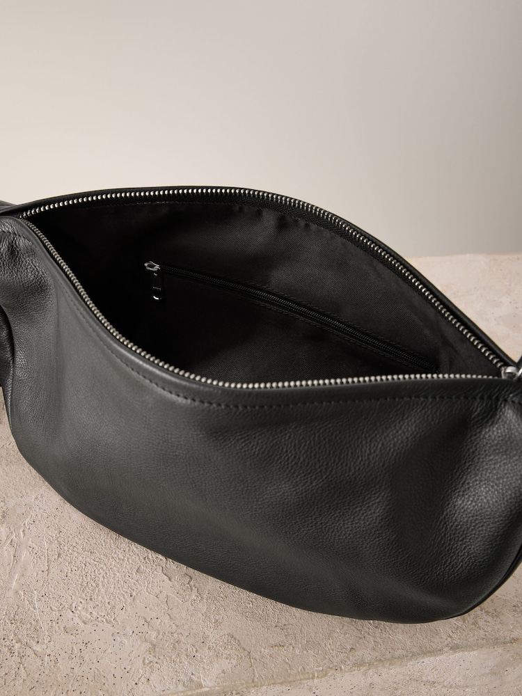 Black Leather Sling Bag - Image 7 of 9