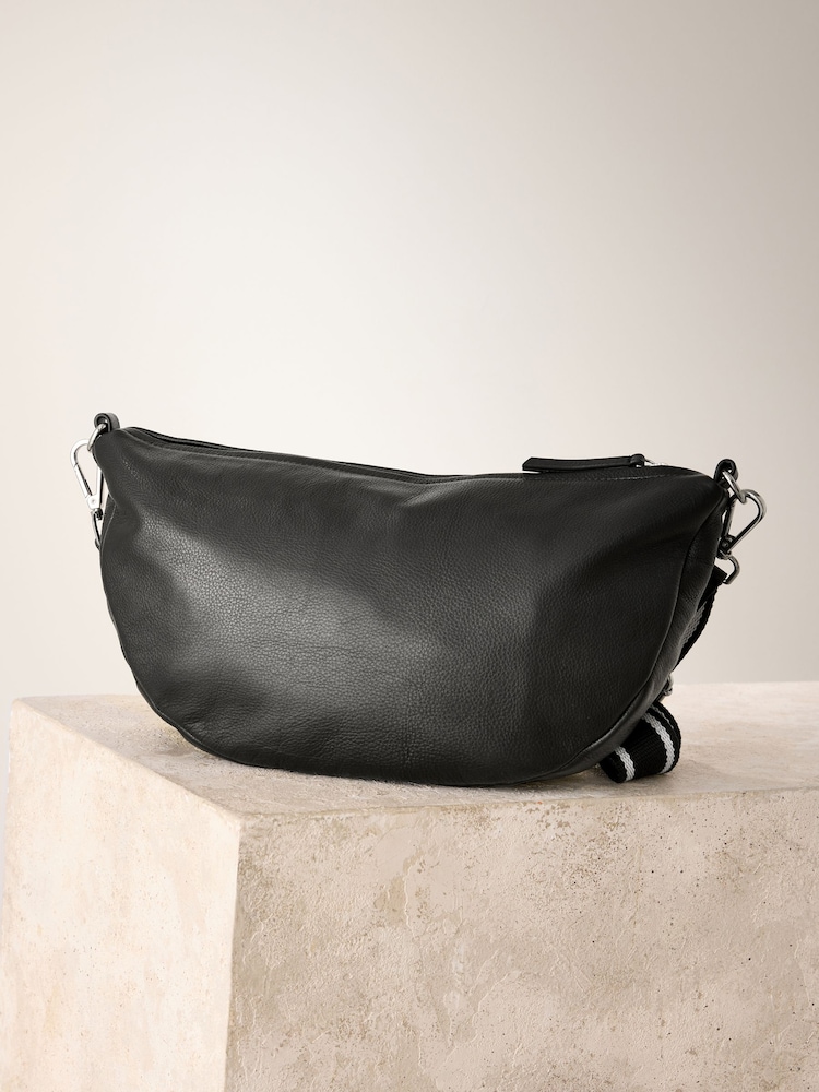 Black Leather Sling Bag - Image 8 of 9