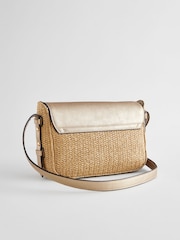 Metallic Raffia Cross-Body Bag - Image 5 of 9