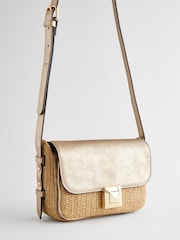 Metallic Raffia Cross-Body Bag - Image 7 of 9