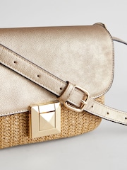 Metallic Raffia Cross-Body Bag - Image 9 of 9