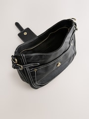 Black Buckle Saddle Cross-Body Bag - Image 11 of 11