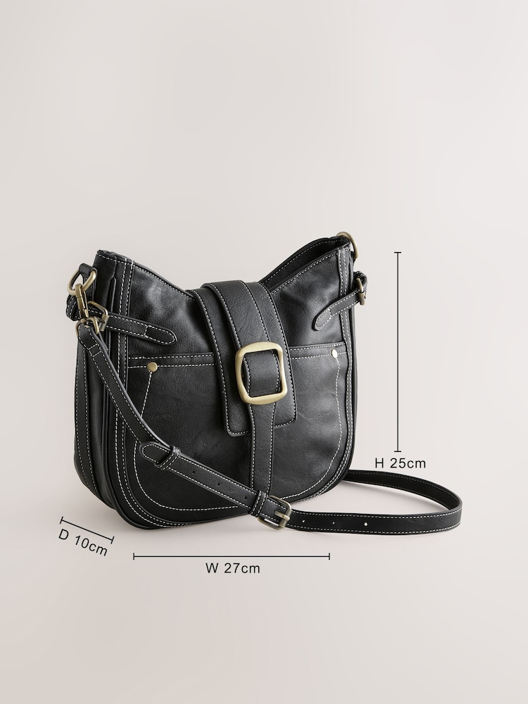 Noir - Sac à bandoulière avec boucle - Image 4 of 11