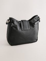 Black Buckle Saddle Cross-Body Bag - Image 8 of 11
