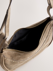 Sand Suede Stud Sling Boho Bag - Image 12 of 12