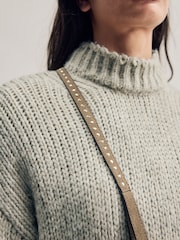 Sand Suede Stud Sling Boho Bag - Image 4 of 12