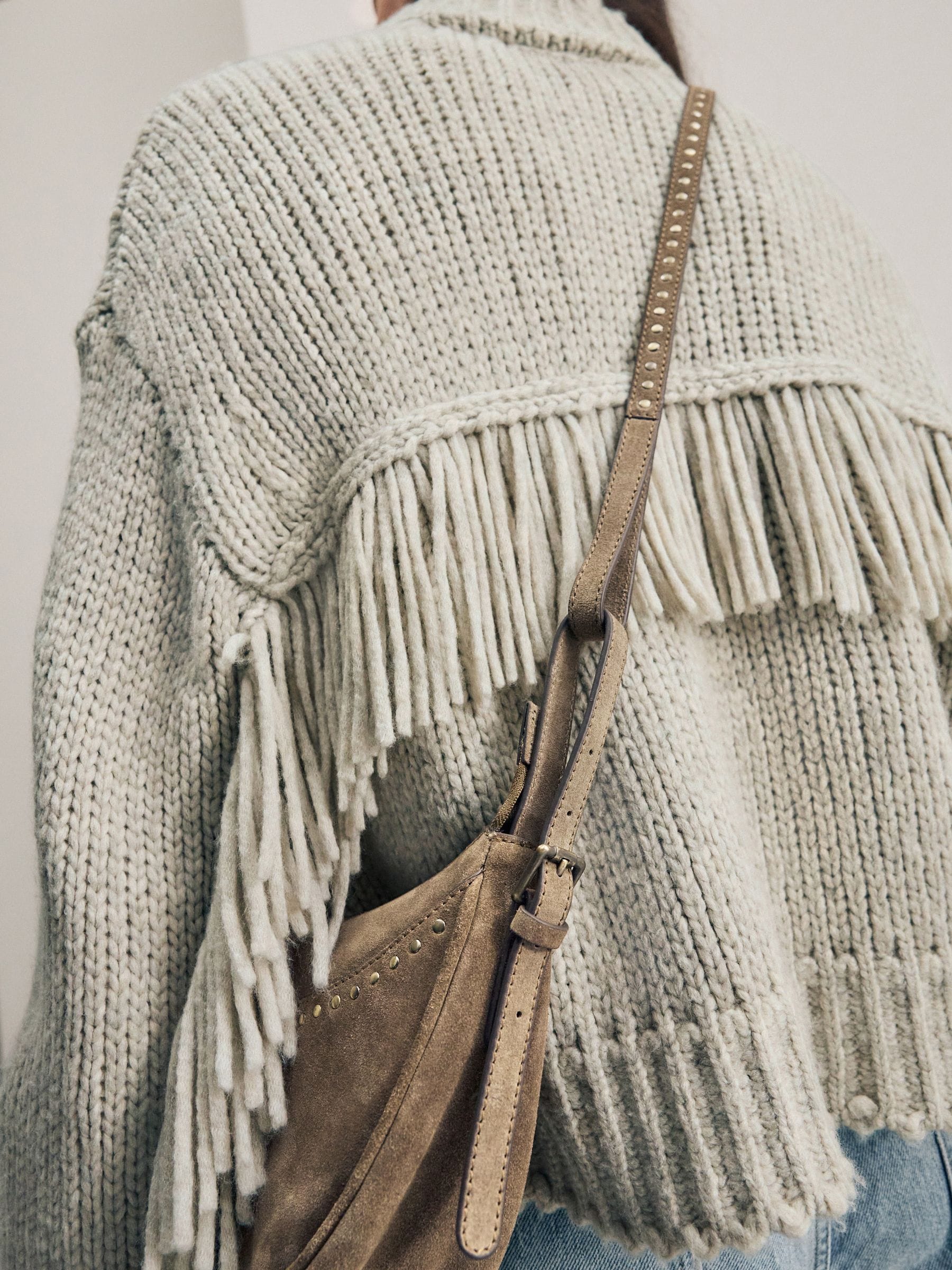 Buy Sand Suede Stud Sling Boho Bag from Next USA