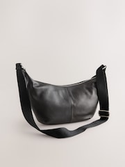 Black Casual Leather Sling Bag - Image 5 of 9