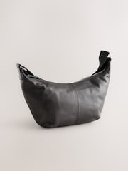 Black Casual Leather Sling Bag - Image 6 of 9