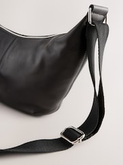 Black Casual Leather Sling Bag - Image 7 of 9