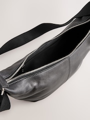 Black Casual Leather Sling Bag - Image 9 of 9