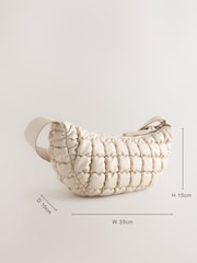 Bone Quilted Sling Bag - Image 4 of 10