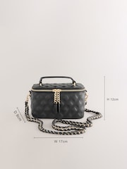 Black Quilted Cross-Body Bag - Image 4 of 10