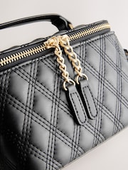 Black Quilted Cross-Body Bag - Image 7 of 10