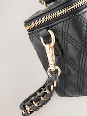 Black Quilted Cross-Body Bag - Image 8 of 10