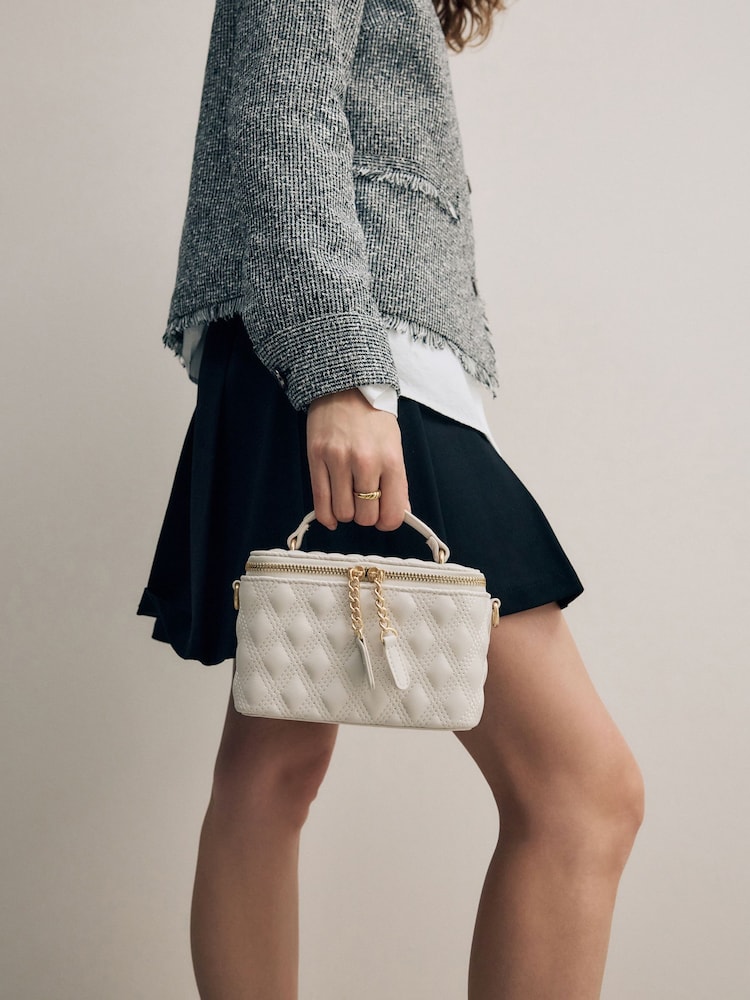 Bone Quilted Cross-Body Bag - Image 1 of 14