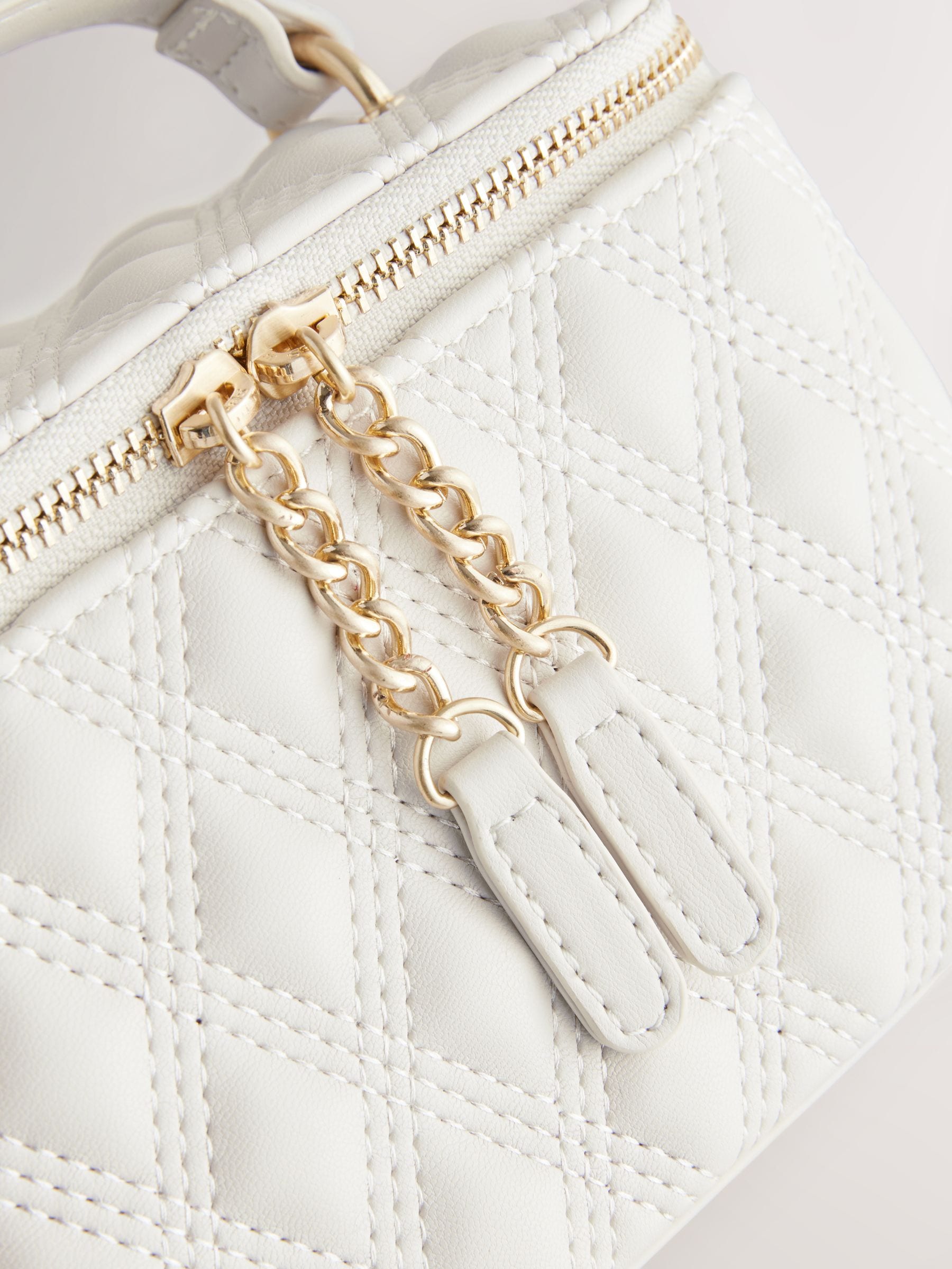 Buy Bone Quilted Cross-Body Bag from Next Luxembourg